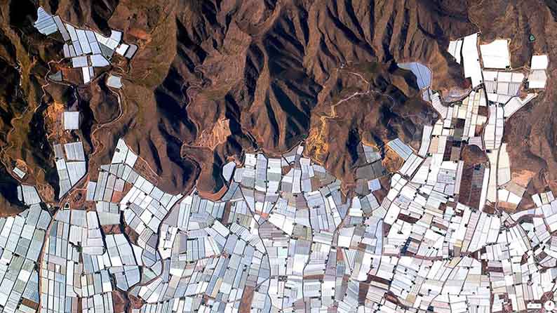 plasticulture site in Almeria, Spain, Earth from Space