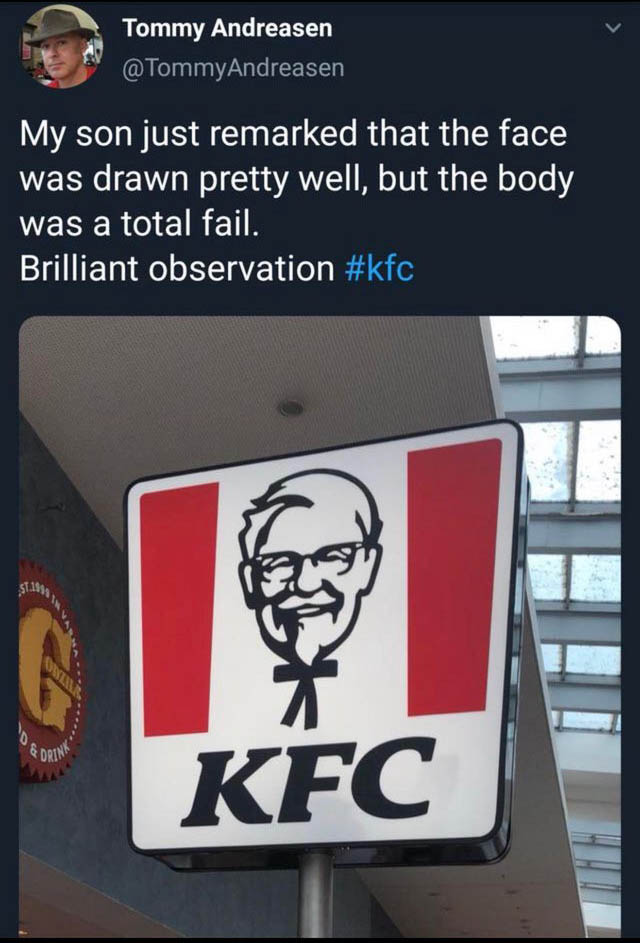 kfc funny poster, confusing photos 
