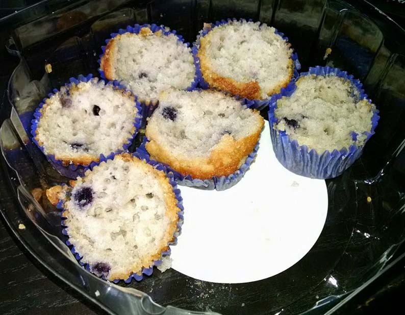 half-eaten muffins 