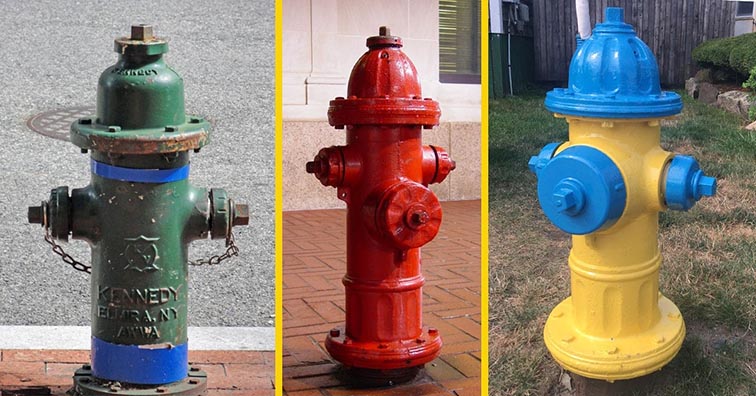 fire hydrants different colours, everyday things