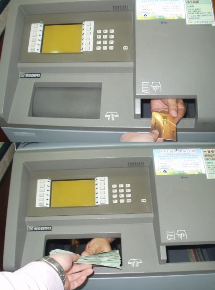 ATM with a human hand, weird stuff 