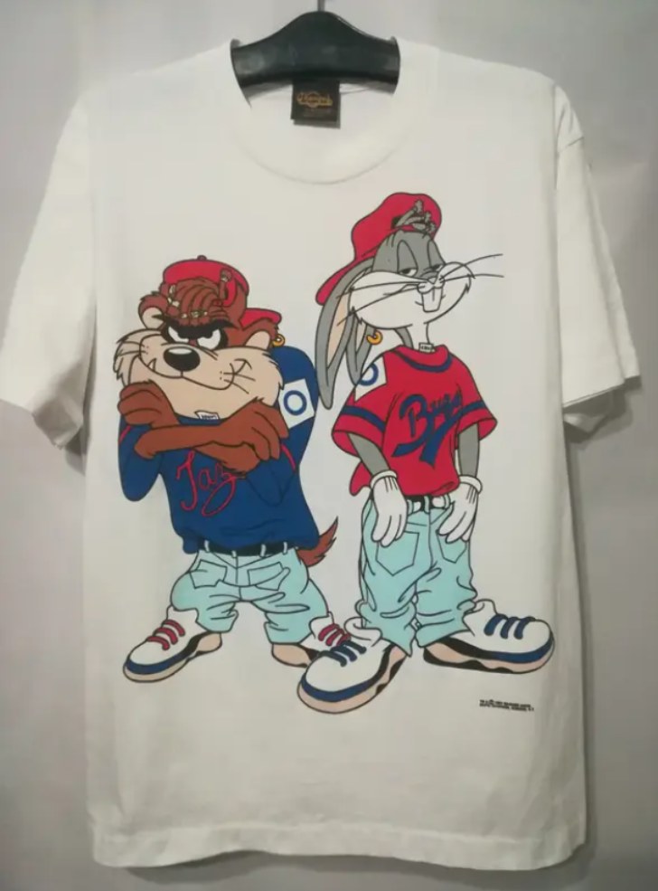 Looney Tunes T-shirt, where Taz and Bugs are supposed to look like Kris Kross
