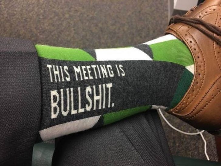 this meeting is bullshit socks 