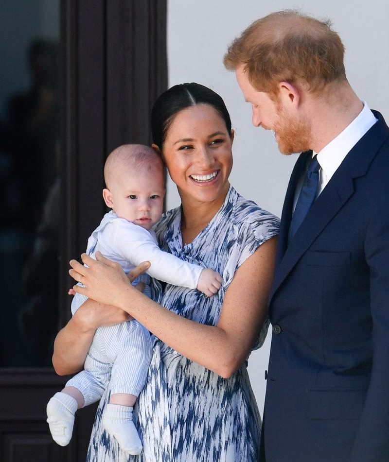 Meghan Markle with Prince Harry and Archie