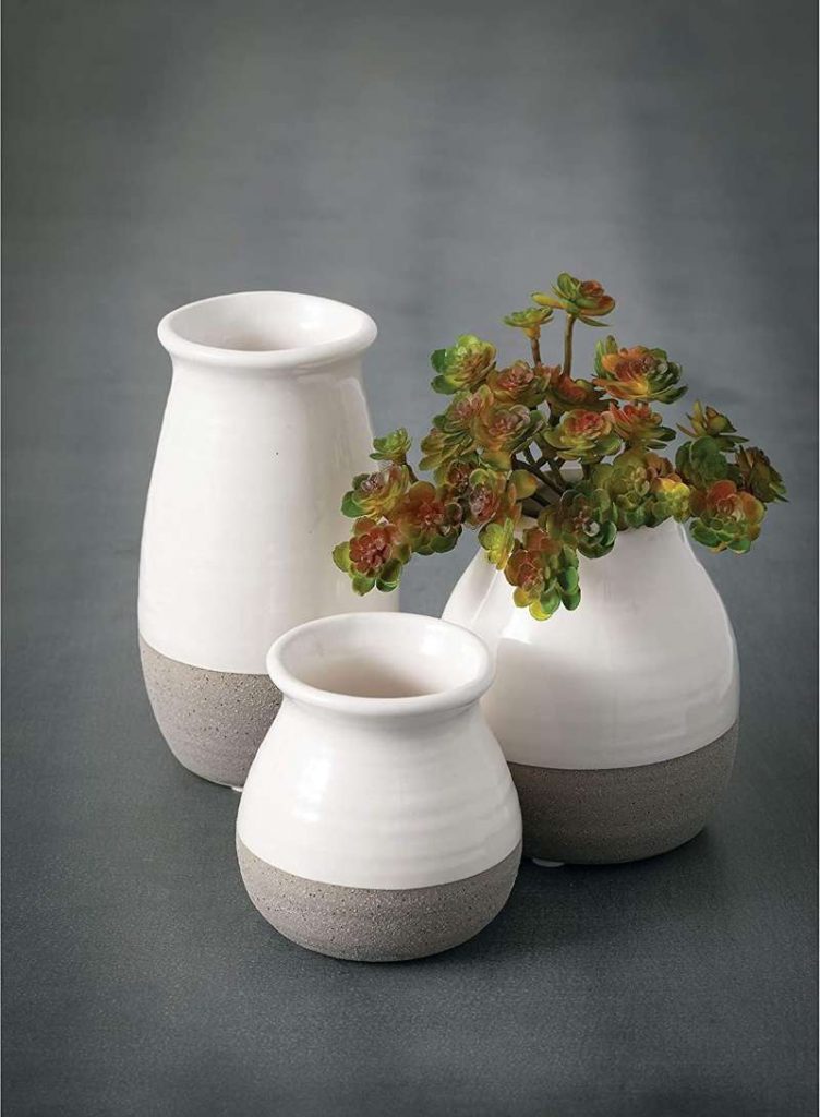 small ceramic vase set