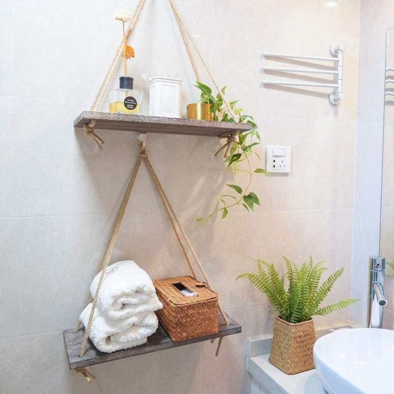  decorative wooden hanging shelves , home decor items