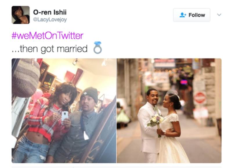 met on twitter and then married