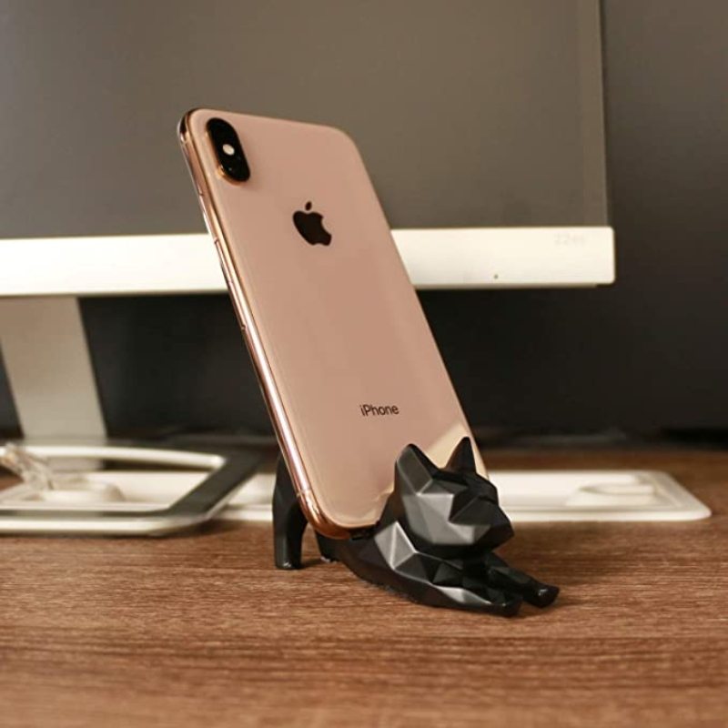 Eco-friendly, polyresin cell phone stand