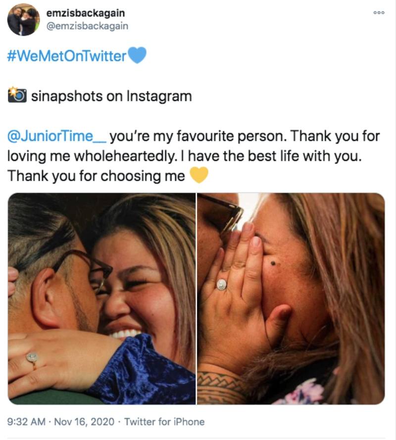 couples who found love on twitter - engaged