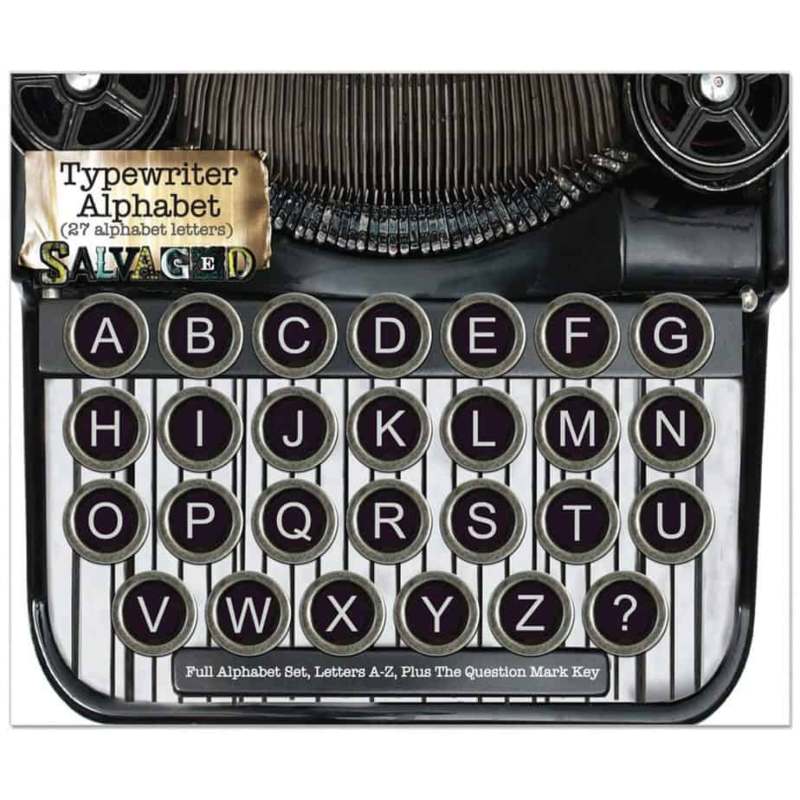 Alphabetically arranged typewriter, everyday things