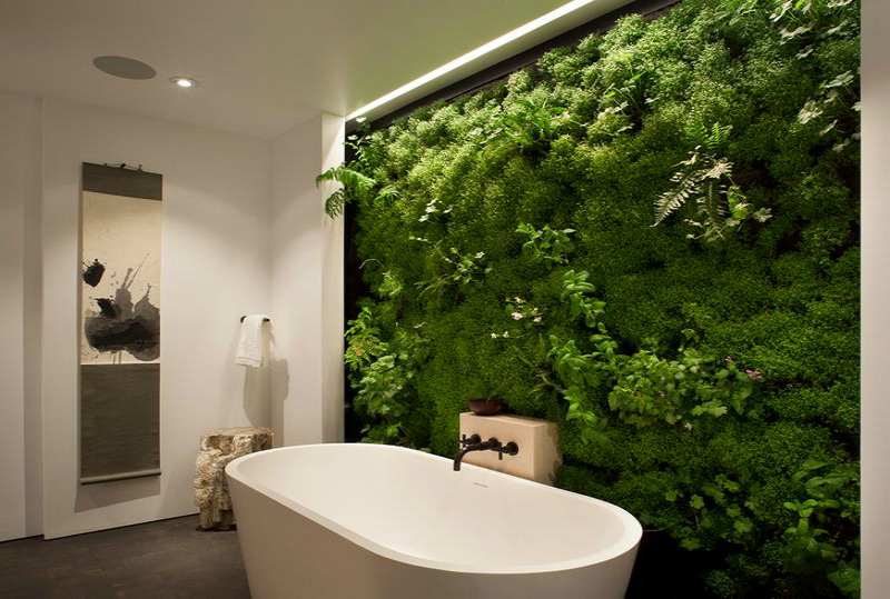 vertical garden bathroom 