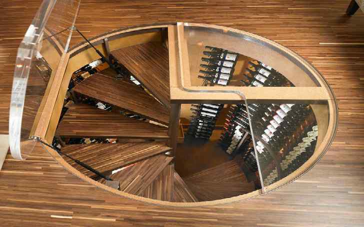 staircase wine cellar