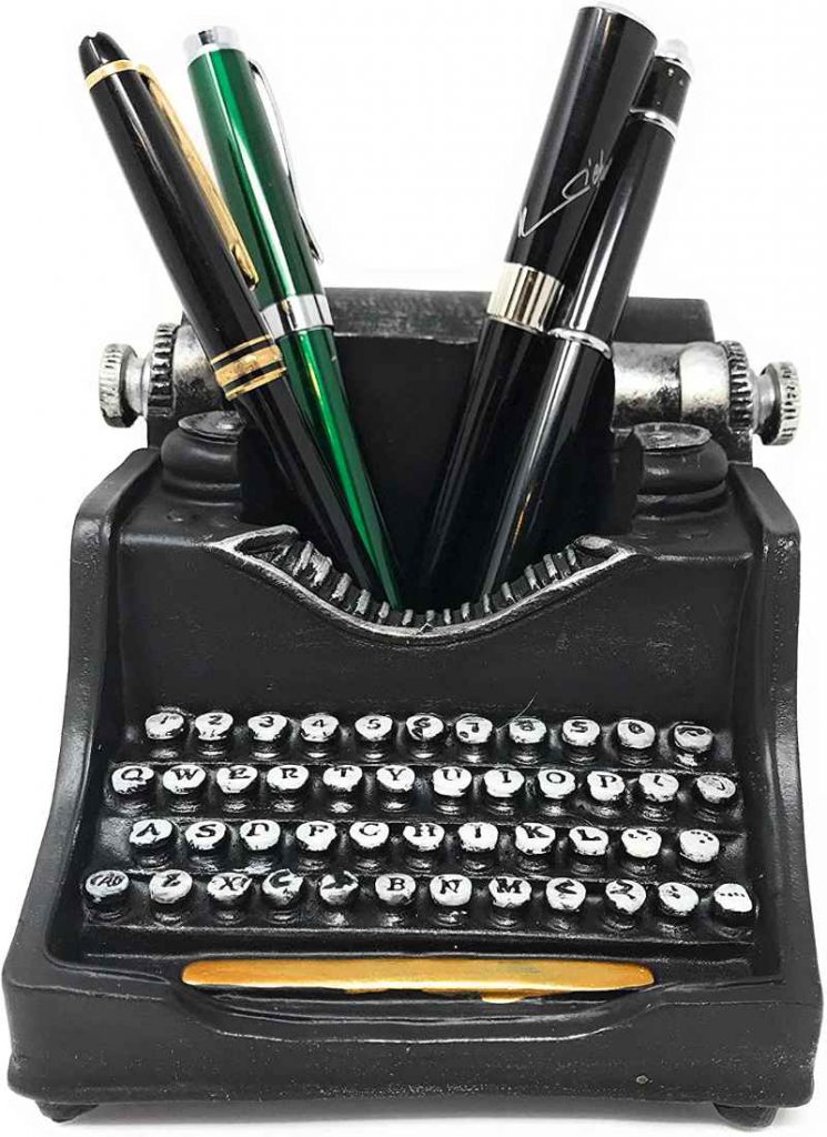 Vintage Typewriter Pencil Holder for Desk