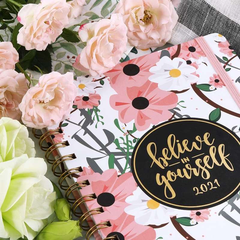 Believe in Yourself Pink Floral 2021 Planner