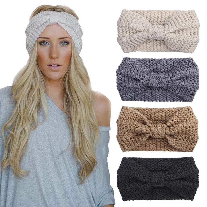 4 Pack Knitted Winter Warm Crochet Head Wraps - winter essentials 