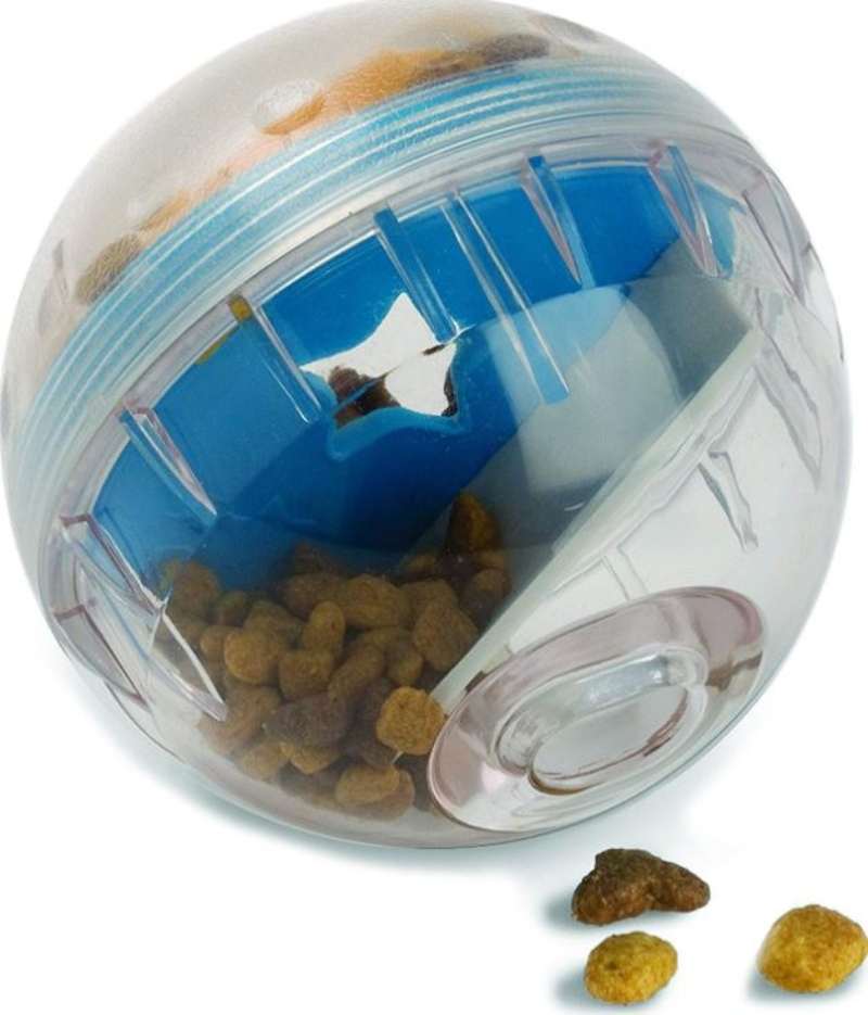 Pet Zone IQ Treat Dispenser Ball Dog Toy, 4-in - pet accessories