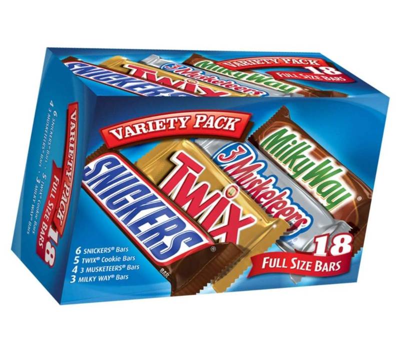 Full Size Chocolate Candy Bars Variety Mix