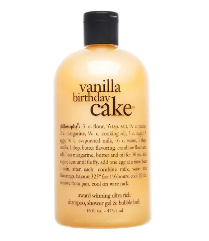 philosophy - Vanilla Birthday Cake Shampoo, Shower Gel & Bubble Bath, Best Selling Sephora Products