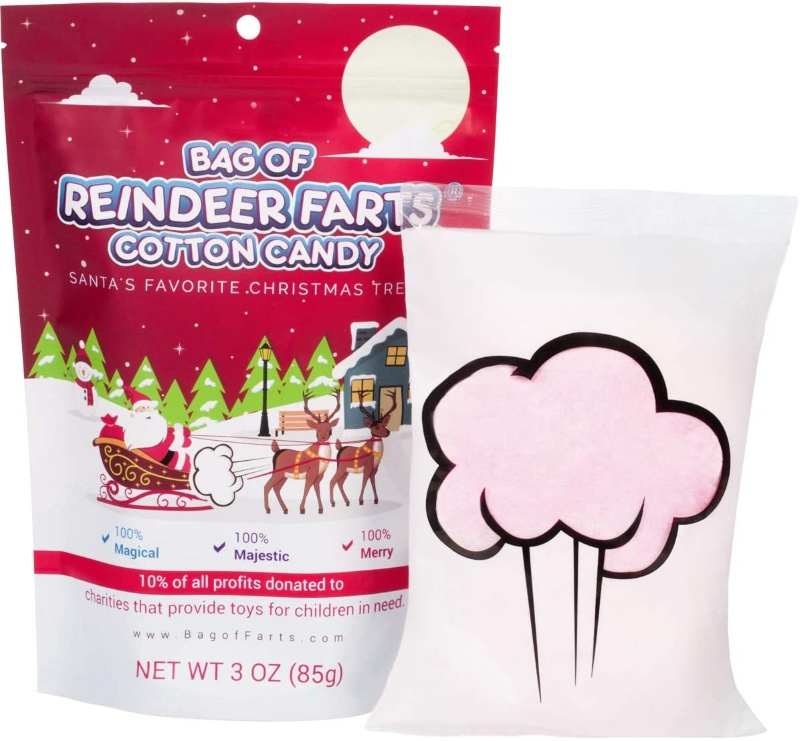 Bag Of Reindeer Farts Cotton Candy Funny Unique Christmas