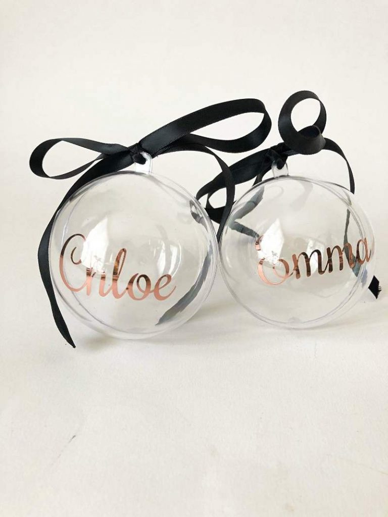 Personalized Christmas baubles
