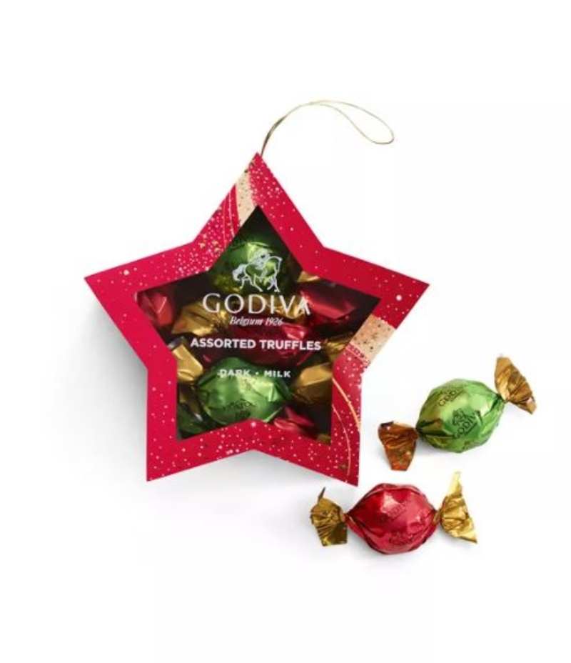 Godiva Ornament Star Chocolate Gift Box, 10 Piece Set