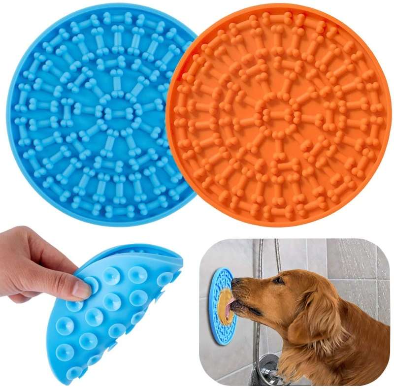 KMNKSCN Lick Pad Washing Distraction Device Slow Eating Lick Mat for Dogs 