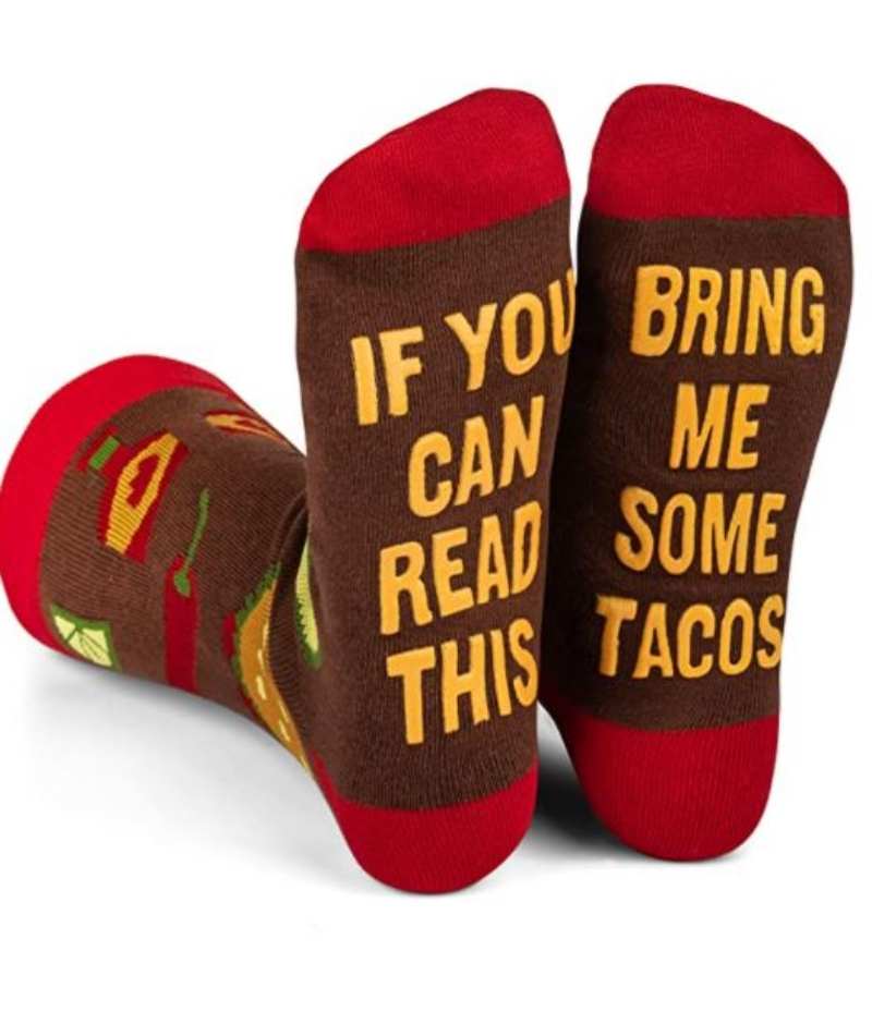 "If You Can Read This Bring Me Tacos", Socks, stocking stuffers