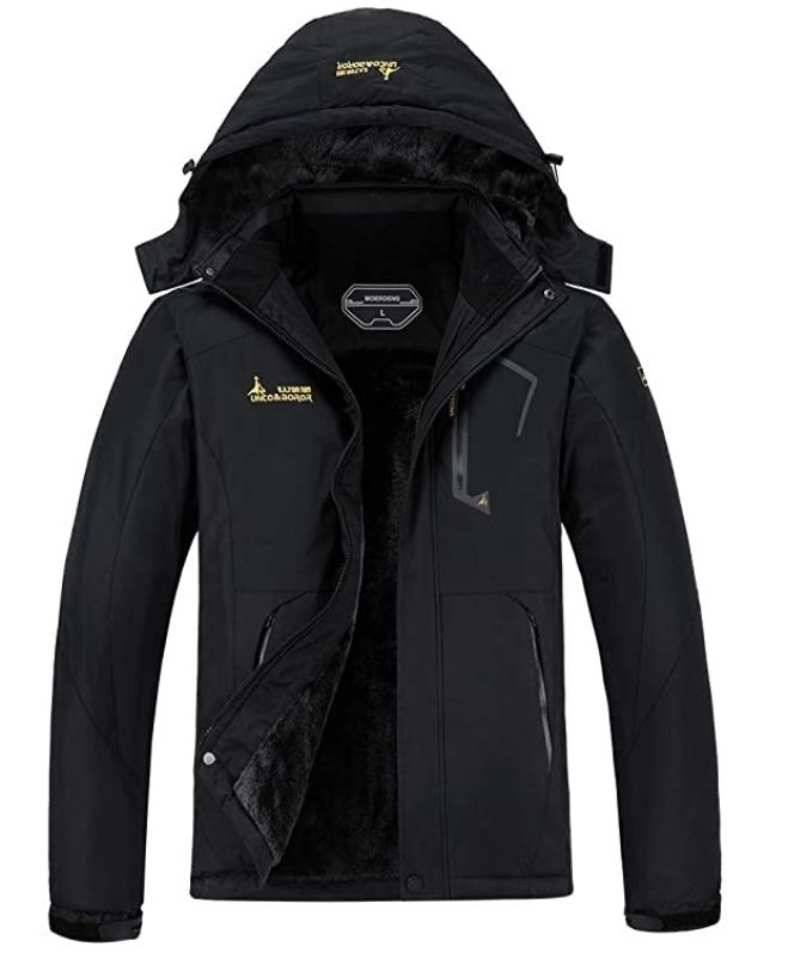 MOERDENG Men's Waterproof Ski Winter Snow Coat Mountain 