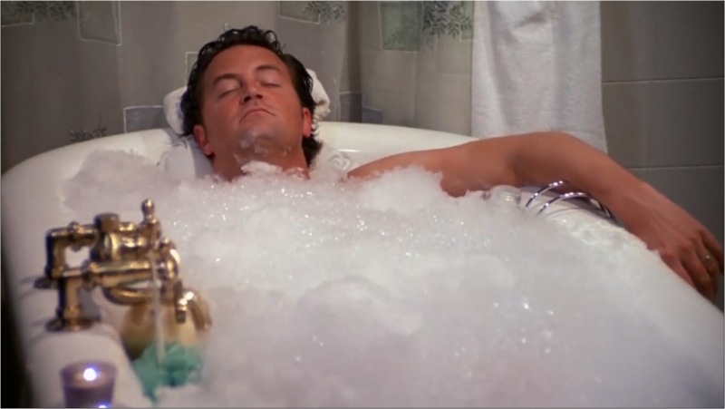 Chandler in a bath tub