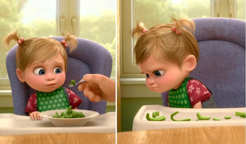 Inside Out- Riley Rejecting Broccoli vs. Green Peppers