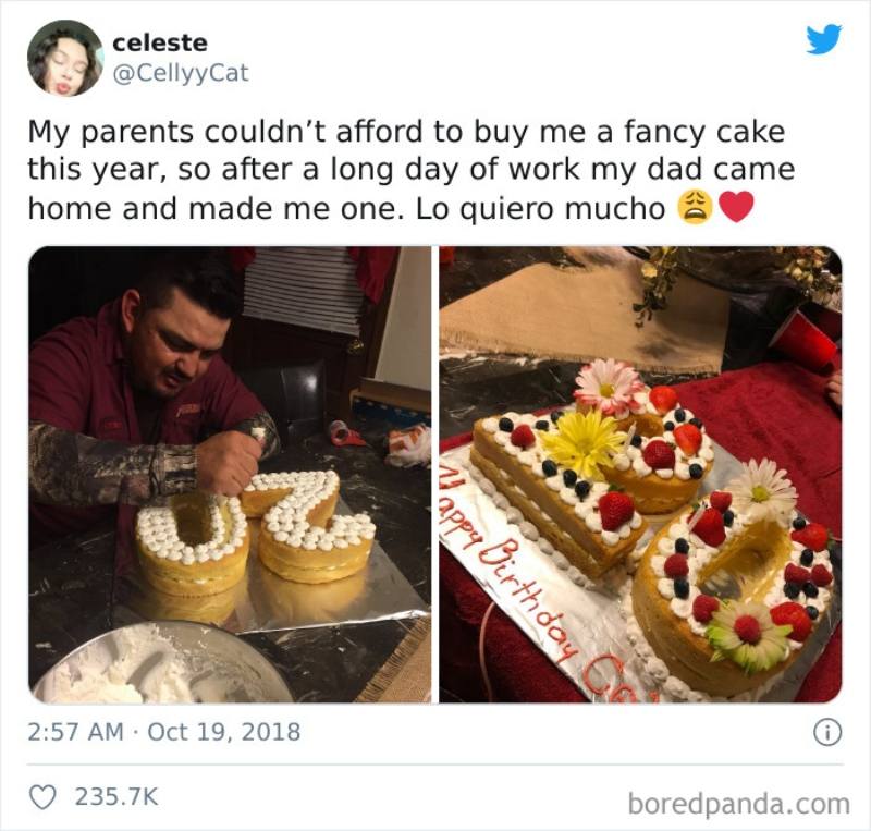 dad of the year, dad bakes cake for daughter