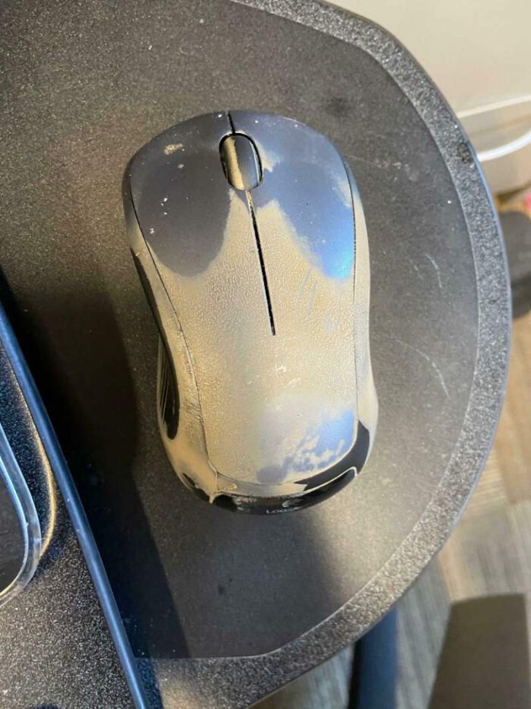 hand grease on the mouse - tech support