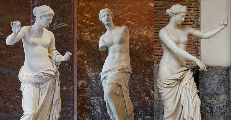 Venus de Milo with and without arms