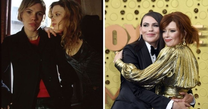 Clea DuVall and Natasha Lyonne back in 2000 and 2019, celebrity friendships