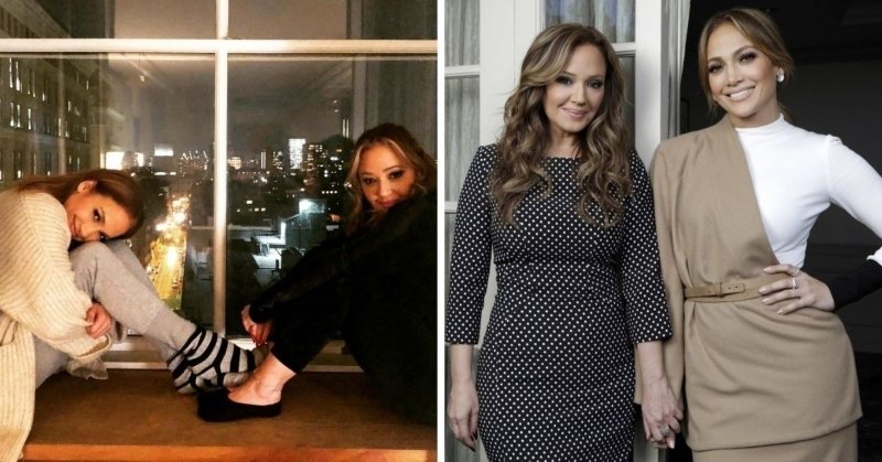 Jennifer Lopez and Leah Remini back in 2007 and in 2018