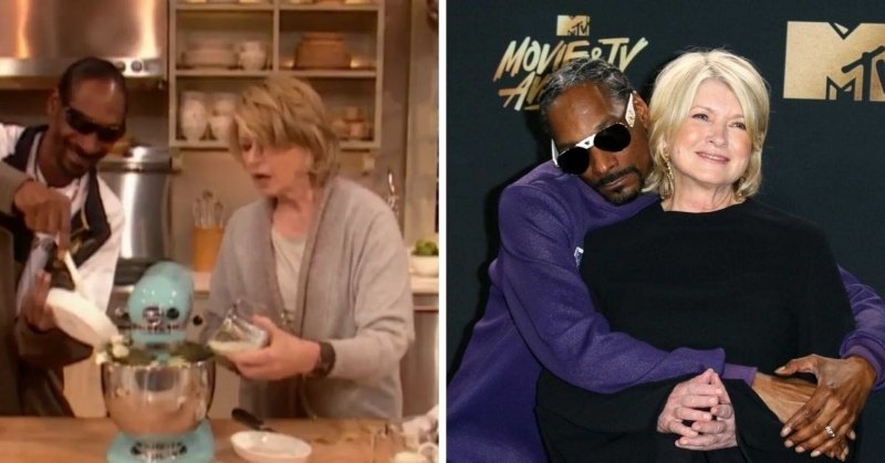 Snoop Dogg and Martha Stewart back in 2007 and in 2017