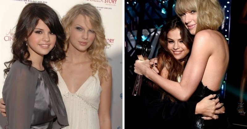 Taylor Swift and Selena Gomez in 2008 and 2016 iHeartRadio Music Awards, celebrity friendships