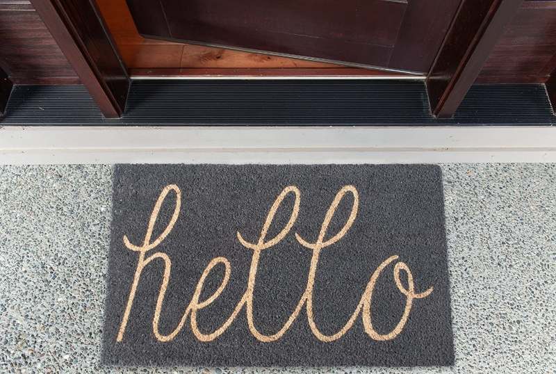 Hello Coir Fiber Doormat Non-Slip
