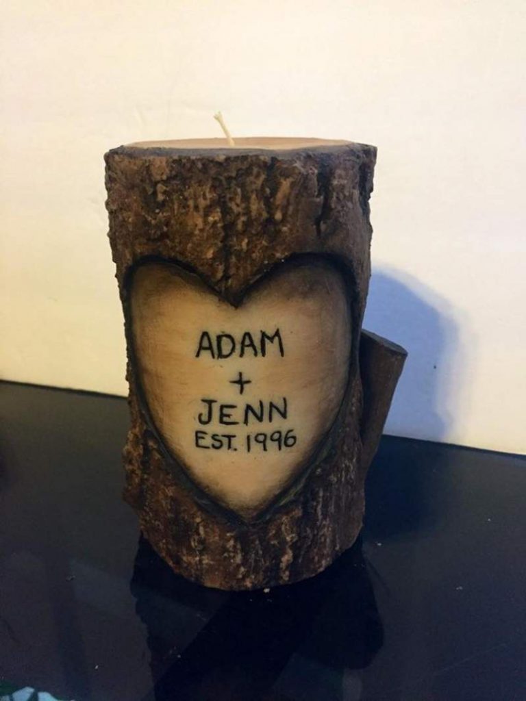 Personalized Log Candle 