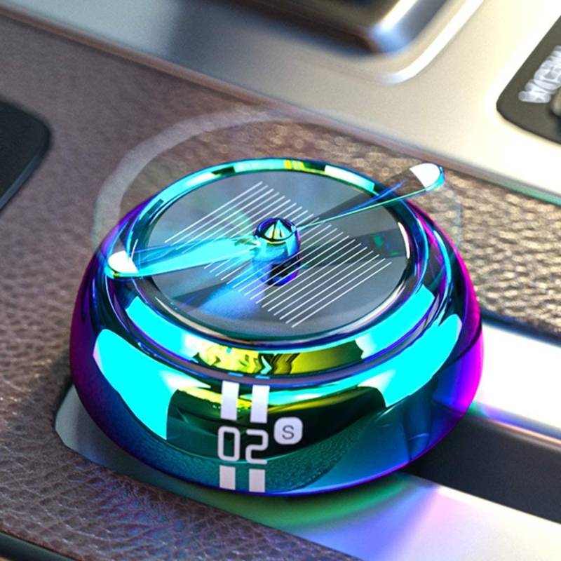 Car Air Freshener Solar Energy Rotating Cologne Aromatherapy Diffuser