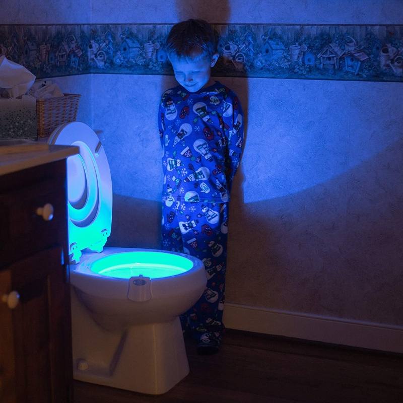 Toilet Bowl Night Light with Motion Sensor LED by RainBowl electronic gadget