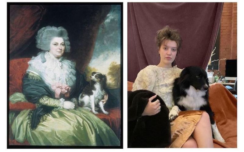 Eliza Reinhardt with dog