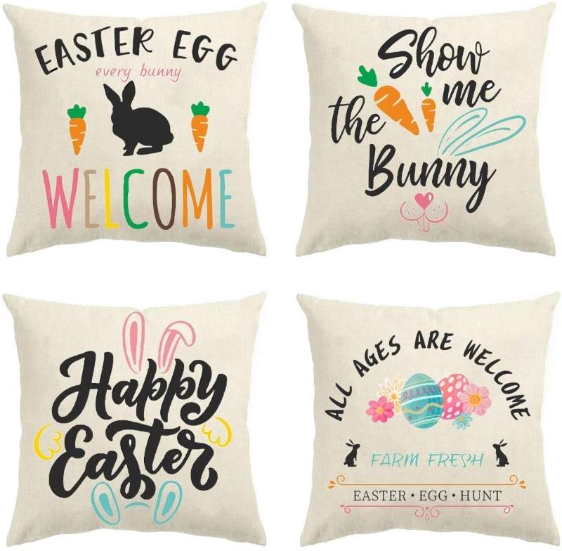 Easter Decorations Pillow Covers