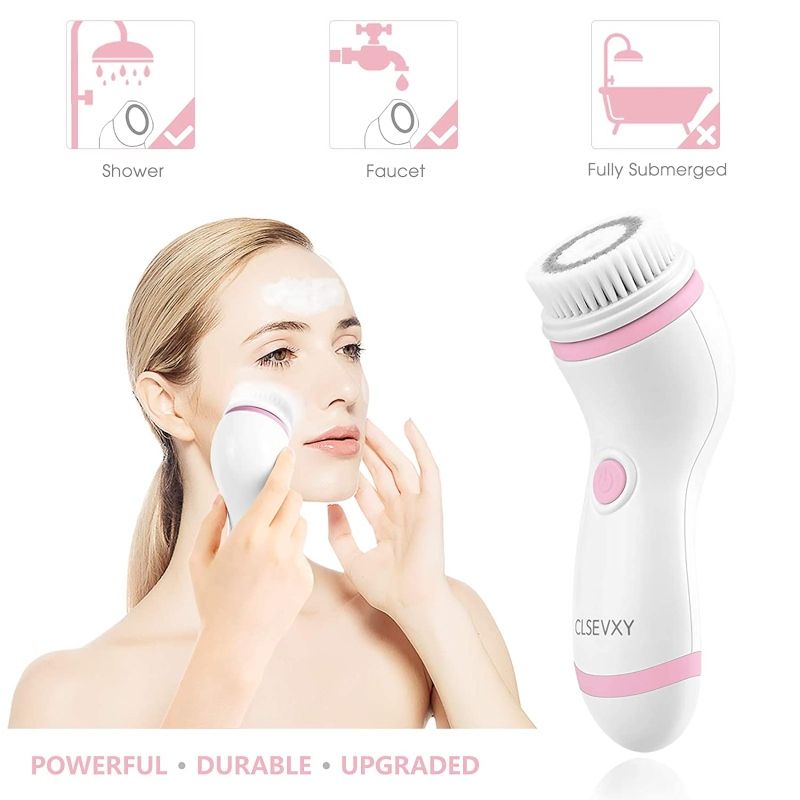 Waterproof Facial Cleansing Spin Brush Set for skincare