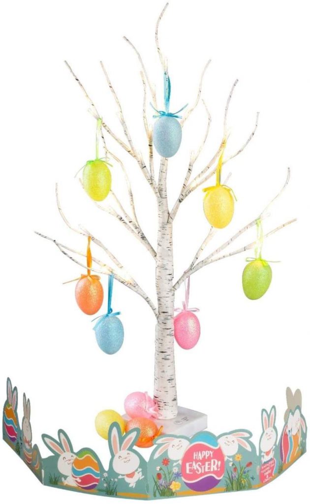 Easter Egg Floral Tree Lights Centrepiece