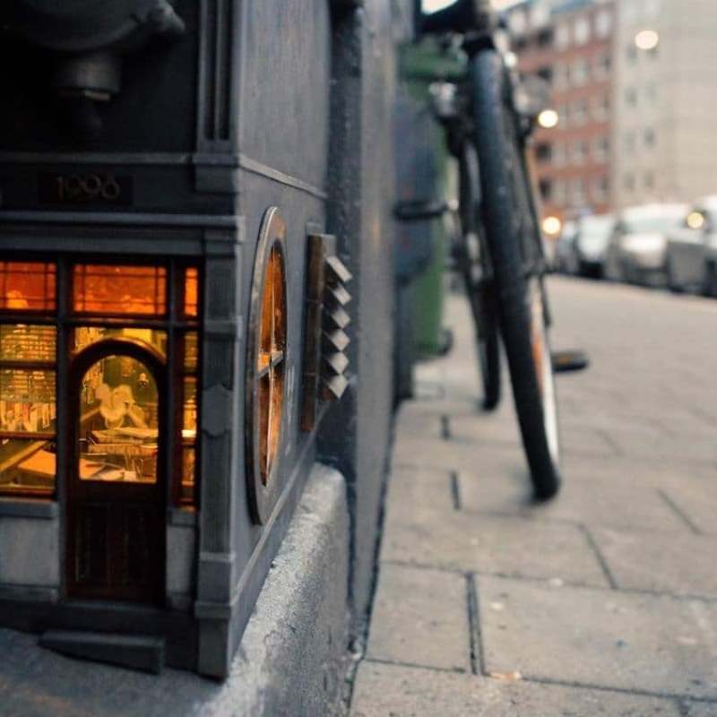 Street Artists Install Miniature Shops & Restaurants For Mice On City Streets 18