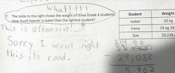 10 YO Girl Refused To Answer An Offensive Math Problem
