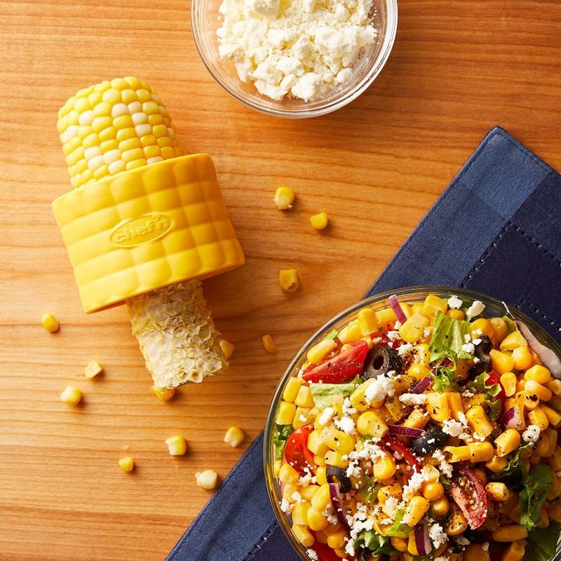 corn with salad