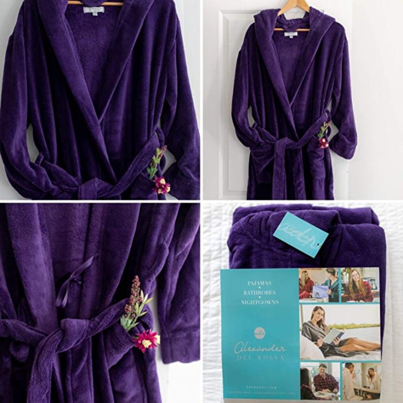 Women's Plush Fleece Robe with Hood