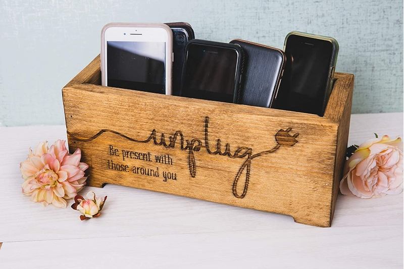 rustic wood cellphone holder - 20 Mother's Day Gifts That You Cannot Go Wrong With!